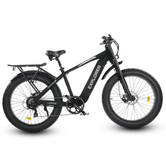 Ecotric Explorer 26 inches 48V Fat Tire Electric Bike with Rear Rack