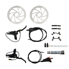 EUNORAU 2-Piston Hydraulic Disc Brake Sensor Set with 180MM Brake Rotors for BBS/ENA motor kits&eBike Upgrade