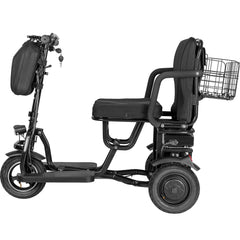 MotoTec Folding Mobility Electric Trike 48v 700w Dual Motor Lithium Black